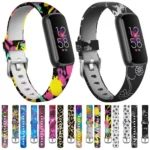 xDfind Silver Buckle Painting Silicone Watch Band For Fitbit Luxe - Image 2