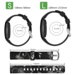 xDfind Silver Buckle Painting Silicone Watch Band For Fitbit Luxe - Image 4