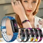 xDfind Silver Buckle Painting Silicone Watch Band For Fitbit Luxe - Image 5