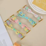 Hemp Rope Woven Flowers Drawstring Watch Band, For Apple Watch 46mm / 49mm / 45mm / 44mm, For Apple Watch 42mm / 41mm / 40mm / 38mm - Image 2