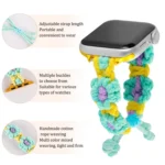 Hemp Rope Woven Flowers Drawstring Watch Band, For Apple Watch 46mm / 49mm / 45mm / 44mm, For Apple Watch 42mm / 41mm / 40mm / 38mm - Image 3