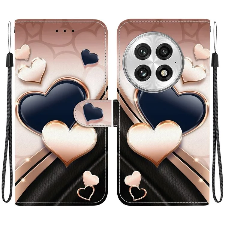 Crystal Texture Colored Drawing Leather Phone Case, For OnePlus 13, For OnePlus Nord 4