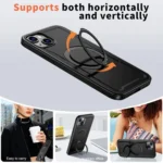 kalebol Metal 360 Degree Rotation Holder MagSafe Phone Case, For iPhone 14 Plus, For iPhone 14, For iPhone 14 Pro - Image 6