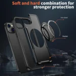 kalebol Metal 360 Degree Rotation Holder MagSafe Phone Case, For iPhone 14 Plus, For iPhone 14, For iPhone 14 Pro - Image 7