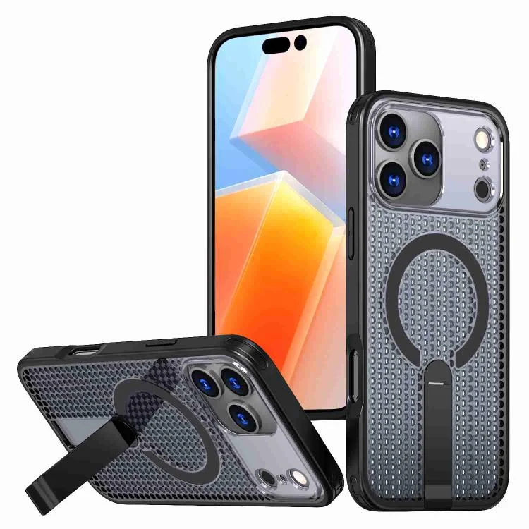 kalebol Honeycomb Cooling MagSafe Holder Phone Case, For iPhone 17 Pro Max, For iPhone 17 Pro, For iPhone 17