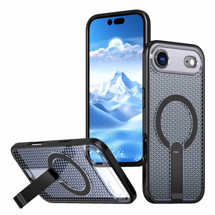 kalebol Honeycomb Cooling MagSafe Holder Phone Case, For iPhone 17 Air, For iPhone 16e, For iPhone 16 Pro Max