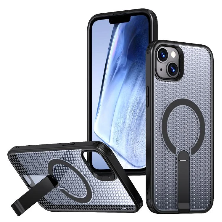 kalebol Honeycomb Cooling MagSafe Holder Phone Case, For iPhone 13