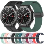 xDfind  Flat Head Groove Folding Black Buckle Silicone Watch Band - Image 2
