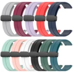 xDfind  Flat Head Groove Folding Black Buckle Silicone Watch Band - Image 3
