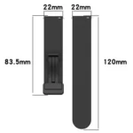 xDfind  Flat Head Groove Folding Black Buckle Silicone Watch Band - Image 4