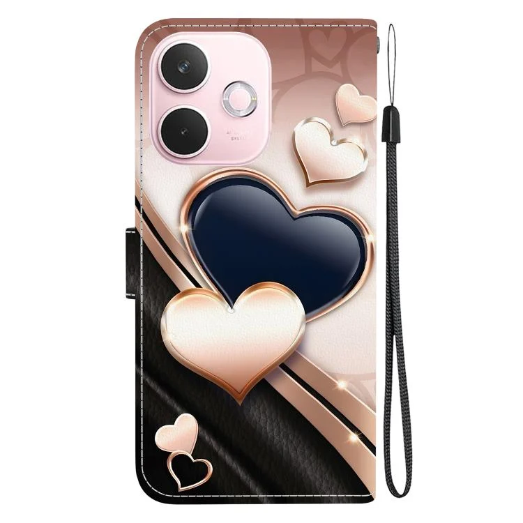 EDA008485201A_2.webp Crystal Texture Colored Drawing Leather Phone Case, For OPPO A5 Pro 4G / 5G Global, For OPPO Reno13 Pro Global - Image 3