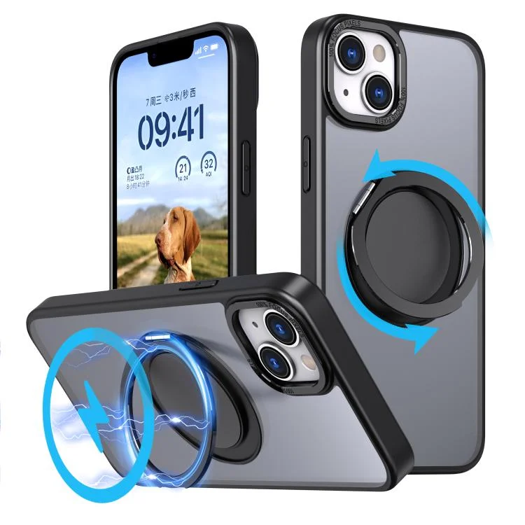 kalebol 360-degree Rotating MagSafe Magnetic Holder Phone Case, For iPhone 13