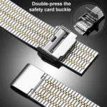 xDfind Seven Beads Buckle Stainless Steel Watch Band, For Apple Watch 42 / 44 / 45 / 46 / 49mm, For Apple Watch 38 / 40 / 41 / S10 42mm - Image 5