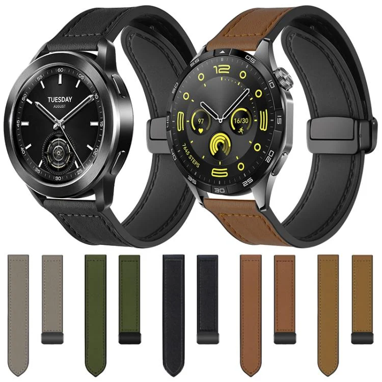 EDA0084901_B1.webp xDfind Crazy Horse Pattern Silicone Skin Magnetic Buckle Watch Band - Image 2