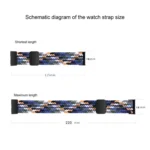 xDfind Magnetic Buckle Nylon Braid Watch Band - Image 5