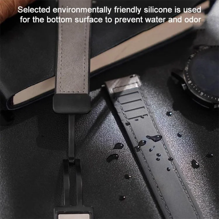 EDA0084920_B4.webp xDfind Crazy Horse Pattern Silicone Skin Magnetic Buckle Watch Band - Image 5