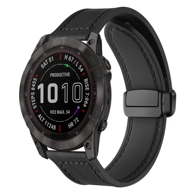 xDfind Crazy Horse Pattern Silicone Skin Magnetic Buckle Watch Band