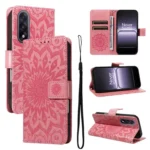 Embossed Sunflower Pattern Flip Leather Phone Case, For OnePlus ACE 5 Ultra, For OnePlus Nord CE5