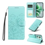 Embossed Heart Dog RFID Blocking Wallet Leather Phone Case, For OPPO Reno11 5G Global, For OPPO Reno11 Pro Global, For OPPO A38 4G Global / A18 4G, For OPPO A58 4G