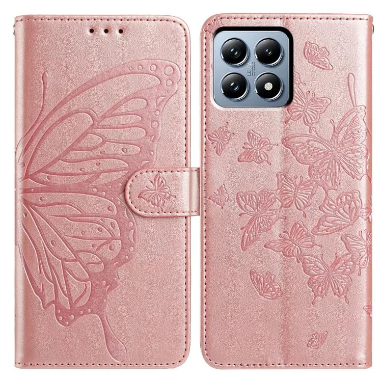 Butterfly Flutter Pattern Embossed Leather Phone Case, For Xiaomi 15T Pro 5G, For Xiaomi 15T 5G