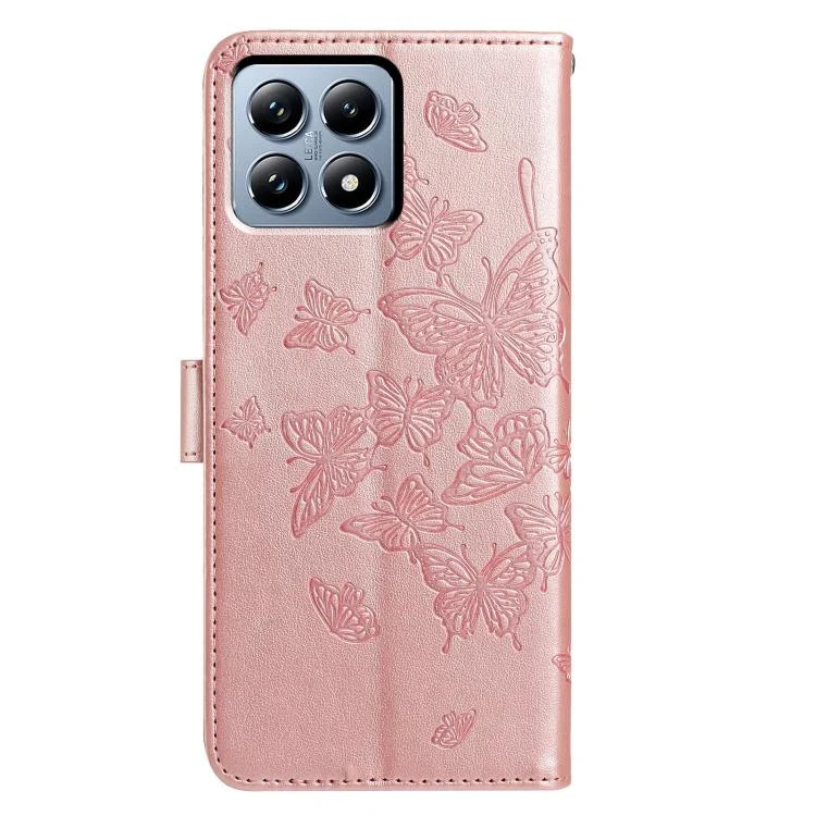 EDA008494402A_2.webp Butterfly Flutter Pattern Embossed Leather Phone Case, For Xiaomi 15T Pro 5G, For Xiaomi 15T 5G - Image 3