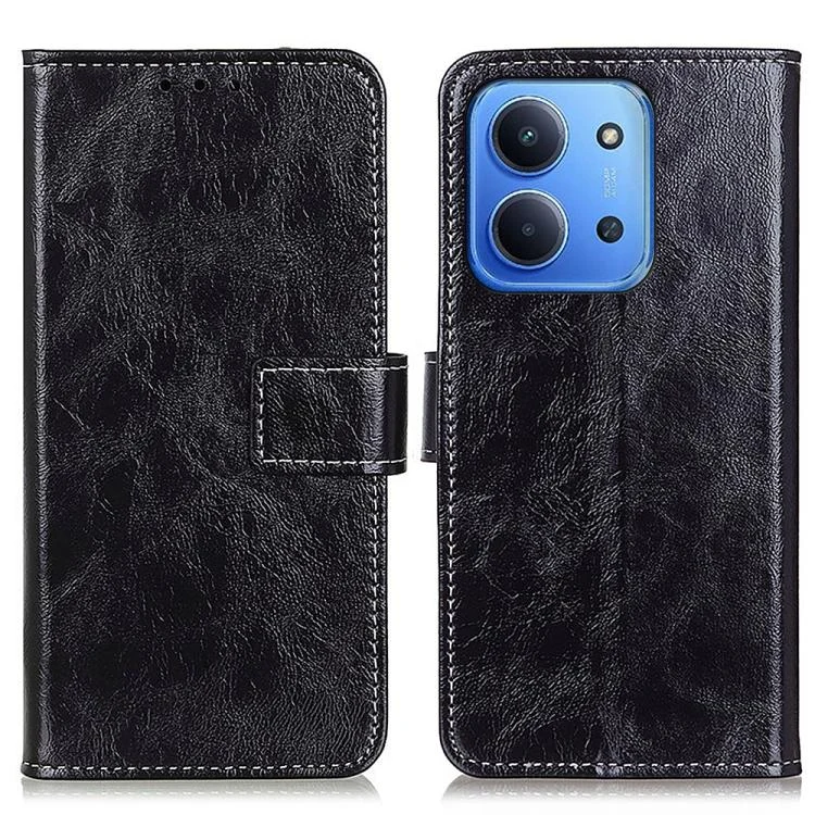 Retro Crazy Horse Texture Leather Phone Case, For Redmi 15C 4G 171.5mm / Poco C85 4G, For Redmi 15C 4G EU / 15C 5G 173.1mm, For Redmi A5 4G 173.3mm, For Redmi A5 4G 171.7mm / Poco C71