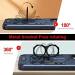 Double-Ring Holder PC Hybrid TPU Phone Case, For OPPO K13 / K12s, For OPPO Reno14 Pro 5G, For OPPO Reno14 5G - Image 5