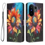 Color Drawing Pattern Leather Phone Case, For vivo X200 FE / S30 Pro mini - Image 3
