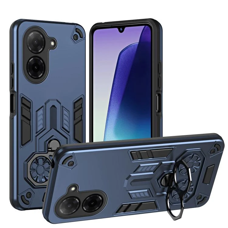 Double-Ring Holder PC Hybrid TPU Phone Case, For Redmi A5 4G 171.7mm / Poco C71, For Redmi Note 14 Pro 4G / 5G, For Redmi Note 14 4G 163.25mm / 5G, For Redmi 14C 4G / Poco C75, For Redmi Note 14 Pro+