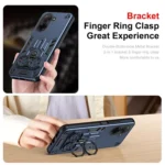 Double-Ring Holder PC Hybrid TPU Phone Case, For Redmi A5 4G 171.7mm / Poco C71, For Redmi Note 14 Pro 4G / 5G, For Redmi Note 14 4G 163.25mm / 5G, For Redmi 14C 4G / Poco C75, For Redmi Note 14 Pro+ - Image 2