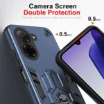 Double-Ring Holder PC Hybrid TPU Phone Case, For Redmi A5 4G 171.7mm / Poco C71, For Redmi Note 14 Pro 4G / 5G, For Redmi Note 14 4G 163.25mm / 5G, For Redmi 14C 4G / Poco C75, For Redmi Note 14 Pro+ - Image 3