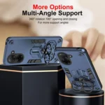 Double-Ring Holder PC Hybrid TPU Phone Case, For Redmi A5 4G 171.7mm / Poco C71, For Redmi Note 14 Pro 4G / 5G, For Redmi Note 14 4G 163.25mm / 5G, For Redmi 14C 4G / Poco C75, For Redmi Note 14 Pro+ - Image 4
