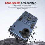 Double-Ring Holder PC Hybrid TPU Phone Case, For Redmi A5 4G 171.7mm / Poco C71, For Redmi Note 14 Pro 4G / 5G, For Redmi Note 14 4G 163.25mm / 5G, For Redmi 14C 4G / Poco C75, For Redmi Note 14 Pro+ - Image 7