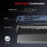 Double-Ring Holder PC Hybrid TPU Phone Case, For Xiaomi Poco X7 Pro - Image 6