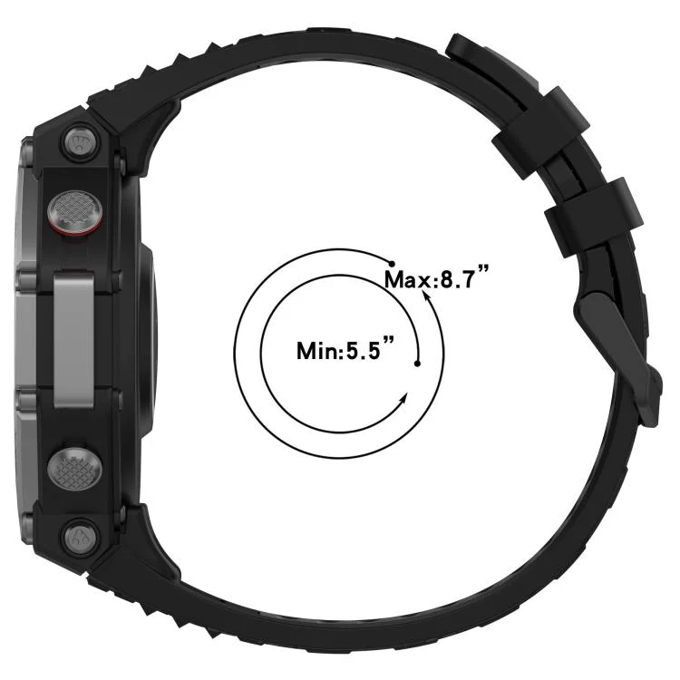 EDA0085063_B4.webp xDfind Two-color Black Buckle Silicone Watch Band - Image 5