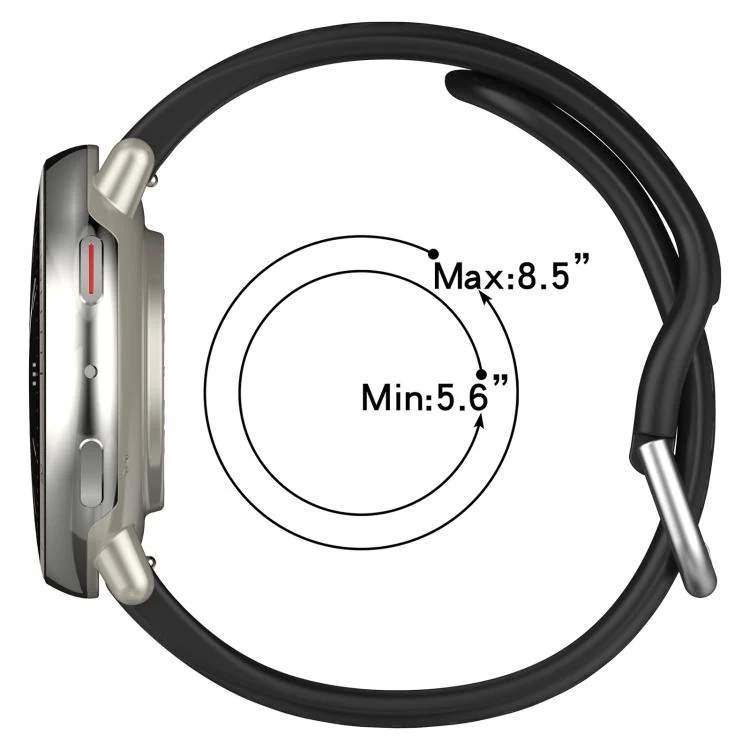 EDA0085079_B4.webp xDfind Silver Buckle Silicone Sport Watch Band - Image 5