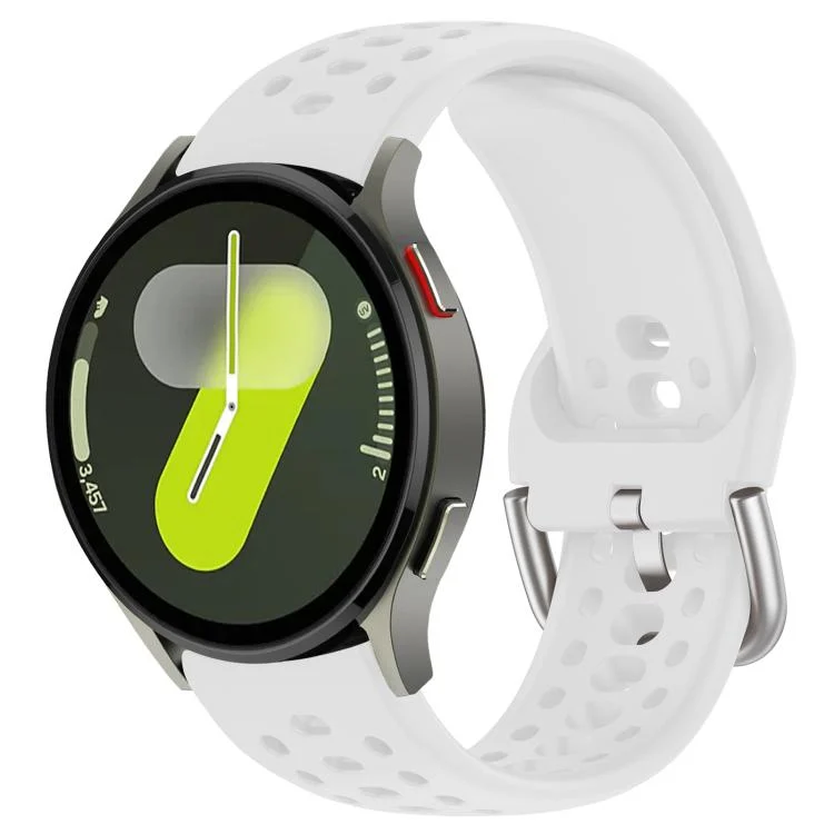 xDfind Silver Buckle Silicone Sport Watch Band