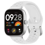 xDfind Silver Buckle Silicone Sport Watch Band