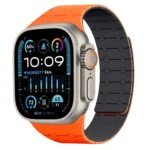 xDfind Contrasting Colors Magnetic Silicone Watch Band, For Apple Watch 42 / 44 / 45 / 46 / 49mm, For Apple Watch 38 / 40 / 41 / S10 42mm