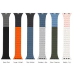 xDfind Contrasting Colors Magnetic Silicone Watch Band, For Apple Watch 42 / 44 / 45 / 46 / 49mm, For Apple Watch 38 / 40 / 41 / S10 42mm - Image 4