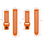 xDfind Flat Head Breathable Hole Black Buckle Silicone Watch Band - Image 3