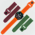 xDfind Flat Head Breathable Hole Black Buckle Silicone Watch Band - Image 4