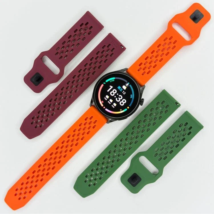 EDA0085290_B3.webp xDfind Flat Head Breathable Hole Black Buckle Silicone Watch Band - Image 4