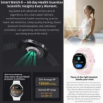 HD8 mini 1.29 inch BT5.4 Sport Smart Watch, Support Bluetooth Call / Sleep / Blood Oxygen / Heart Rate / Blood Pressure Health Monitor - Image 9