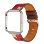 For Fitbit Blaze Retro Flowers Series Leather Replacement Strap Watchband - Image 3