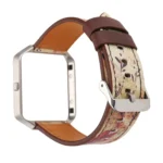 For Fitbit Blaze Retro Flowers Series Leather Replacement Strap Watchband - Image 4