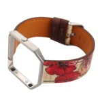 For Fitbit Blaze Retro Flowers Series Leather Replacement Strap Watchband - Image 5