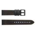 For Samsung Galaxy Watch 3 45mm Round Hole Line Genuine Leather Replacement Strap Watchband - Image 5