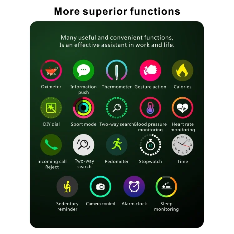 EDA00973401_B2.webp Q9T 1.3 inch TFT Touch Screen Dual-mode Bluetooth Smart Watch, Support Body Temperature Detection / Blood Oxygen Monitor / Blood Pressure Monitor - Image 3