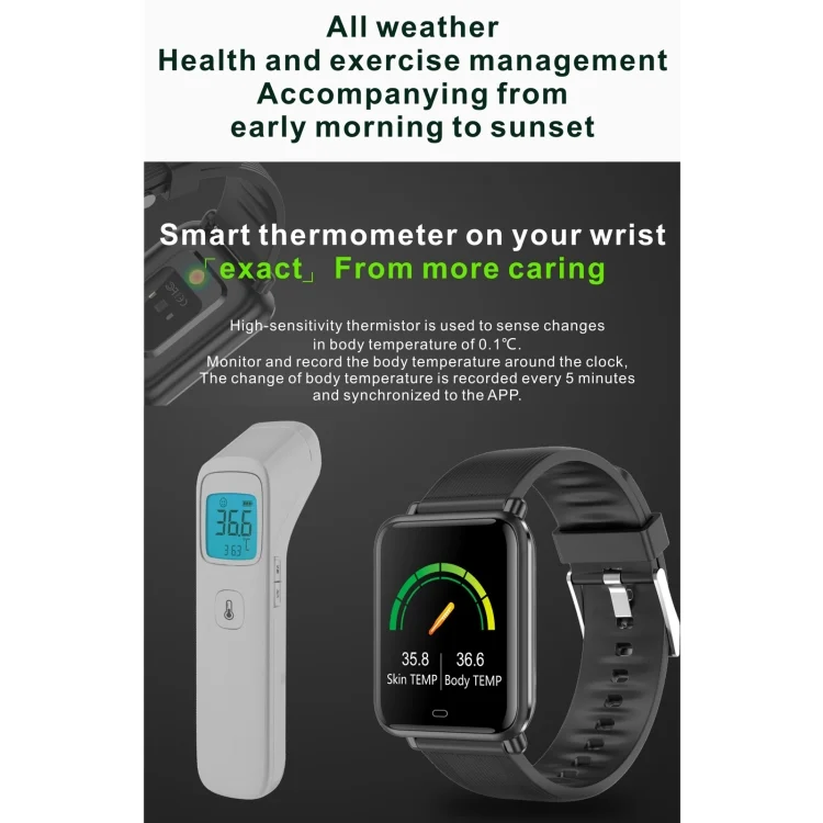 EDA00973401_B6.webp Q9T 1.3 inch TFT Touch Screen Dual-mode Bluetooth Smart Watch, Support Body Temperature Detection / Blood Oxygen Monitor / Blood Pressure Monitor - Image 7